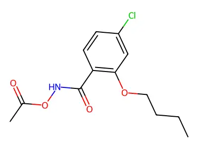 Butoxy(4-chlorobenzoyl)azanyl acetate structure