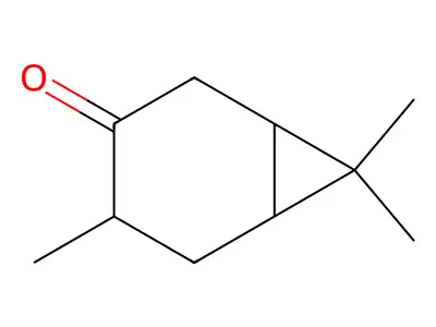 4,7,7-Trimethylbicyclo(4.1.0)heptan-3-one structure