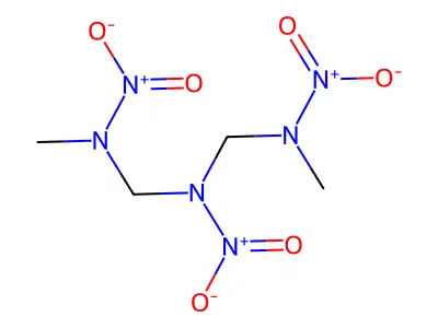 Methanediamine, N-methyl-N'-[(methylnitroamino)methyl]-N,N'-dinitro- structure