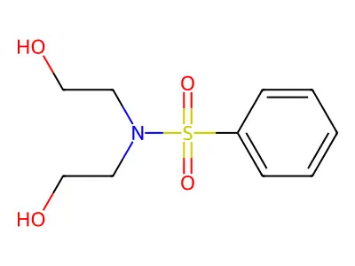 N,N-bis(2-hydroxyethyl)benzenesulfonamide structure