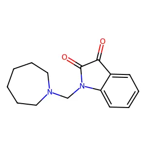 1-[(Hexahydro-1H-azepin-1-yl)methyl]-1H-indole-2,3-dione structure