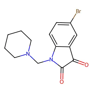 5-Bromo-1-(piperidin-1-ylmethyl)indole-2,3-dione structure