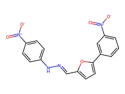 5-(3-Nitrophenyl)-2-furancarboxaldehyde 2-(4-nitrophenyl)hydrazone structure