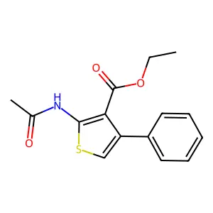 Ethyl 2-acetamido-4-phenylthiophene-3-carboxylate structure