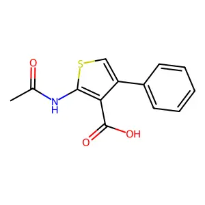2-Acetamido-4-phenylthiophene-3-carboxylic acid structure