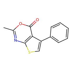 2-methyl-5-phenyl-4H-thieno[2,3-d][1,3]oxazin-4-one structure