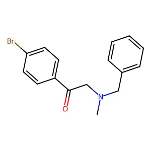 Ethanone, 1-(4-bromophenyl)-2-[methyl(phenylmethyl)amino]- structure