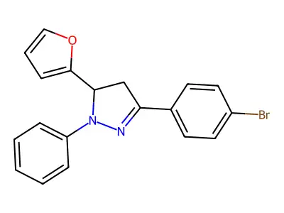 5-(4-Bromophenyl)-3-(furan-2-yl)-2-phenyl-3,4-dihydropyrazole structure