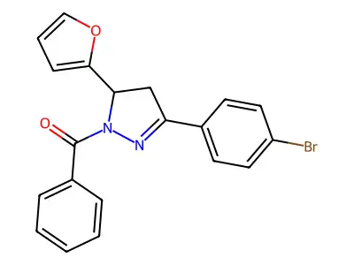 [5-(4-Bromophenyl)-3-(furan-2-yl)-3,4-dihydropyrazol-2-yl]-phenylmethanone structure