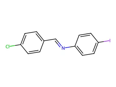 N-(4-Chlorobenzylidene)-4-iodoaniline structure