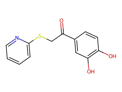 1-(3,4-Dihydroxyphenyl)-2-(pyridin-2-ylsulfanyl)ethan-1-one structure