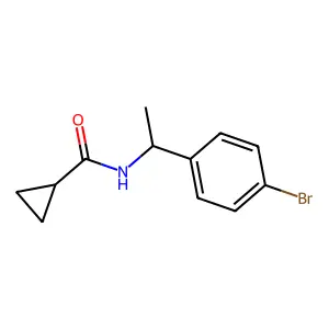 N-[(1S)-1-(4-bromophenyl)ethyl]cyclopropanecarboxamide structure