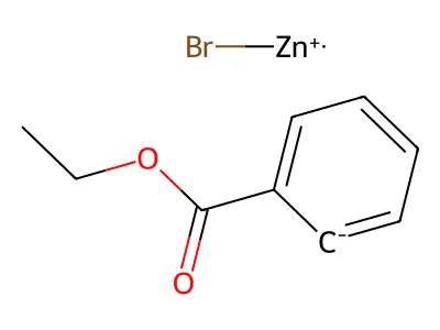 Bromo[2-(ethoxycarbonyl-kappaO)phenyl-kappaC]zinc structure