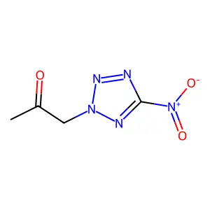 2-Propanone, 1-(5-nitro-2H-tetrazol-2-yl)- structure