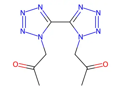1,1'-(1H,1'H-[5,5'-Bitetrazole]-1,1'-diyl)di(propan-2-one) structure