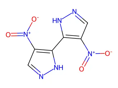 4,4'-dinitro-3,3'-bis(1H-pyrazole) structure