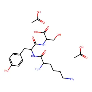 Lysyl-tyrosyl-serine acetate structure