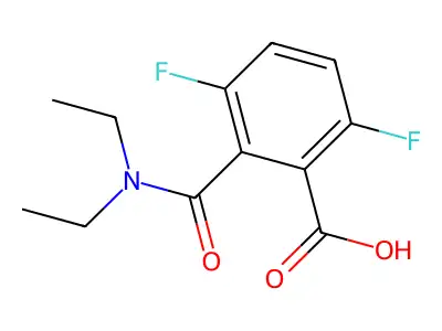 N,N-Diethyl-3,6-difluorophthalamic acid structure