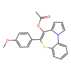 7-乙酰氧基-6,7-二氢-6-(4-甲氧基苯基)吡咯并[2,1-d][1,5]苯并硫氮杂䓬 structure