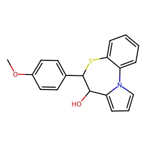 6-(4-methoxyphenyl)pyrrolo(2,1-d)(1,5)benzothiazepin-7(6H)-ol structure