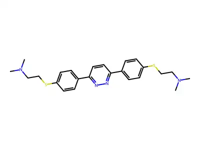 3,6-Bis(4-((2-(dimethylamino)ethyl)thio)phenyl)pyridazine structure
