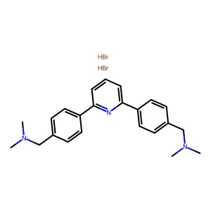 2,6-Bis(4'-((dimethylamino)methyl)phenyl)pyridine dihydrobromide structure