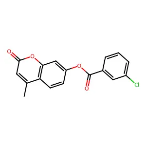 4-methyl-2-oxo-2H-chromen-7-yl 3-chlorobenzoate structure