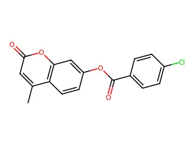 4-methyl-2-oxo-2H-chromen-7-yl 4-chlorobenzoate structure