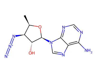 9-(3-Azido-3,5-dideoxypentofuranosyl)-9H-purin-6-amine structure