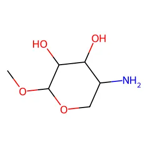 5-Amino-2-methoxy-tetrahydro-pyran-3,4-diol structure