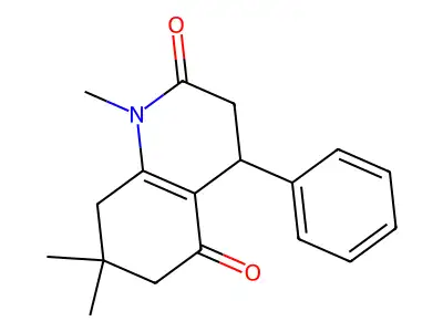 1,7,7-Trimethyl-4-phenyl-3,4,6,8-tetrahydroquinoline-2,5-dione structure