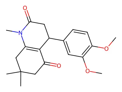 4-(3,4-Dimethoxyphenyl)-1,7,7-trimethyl-3,4,6,8-tetrahydroquinoline-2,5-dione structure