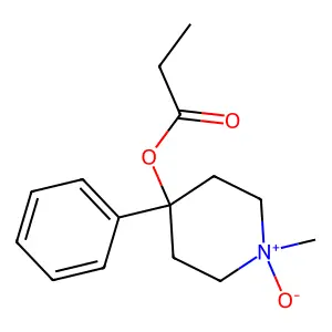 1-methyl-4-phenyl-4-piperidinol propionate N-oxide structure
