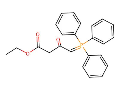 Ethyl 3-oxo-4-(triphenyl-lambda~5~-phosphanylidene)butanoate structure