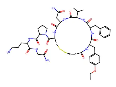 Vasotocin, 1-desamino-oet-tyr(2)-val(4)-orn(8)- structure