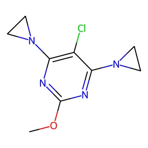 Pyrimidine, 4,6-bis(1-aziridinyl)-5-chloro-2-methoxy- structure
