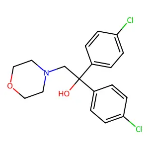 1,1-Bis(4-chlorophenyl)-2-morpholino-1-ethanol structure