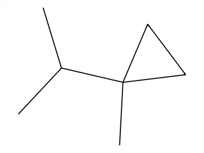 1-Methyl-1-(1-methylethyl)-cyclopropane structure