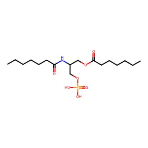 1-Heptanoyl-2-heptanoylamino-2-deoxyglycero-3-phosphoglycol structure