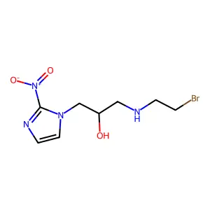 alpha-(((2-Bromoethyl)amino)methyl)-2-nitro-1H-imidazole-1-ethanol structure