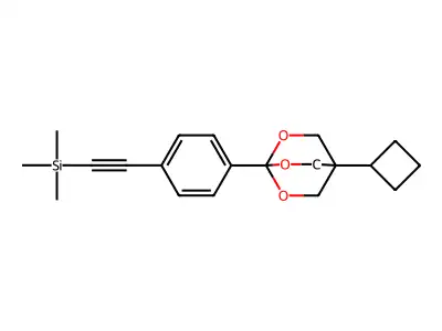Silane, ((4-(4-cyclobutyl-2,6,7-trioxabicyclo(2.2.2)oct-1-yl)phenyl)ethyl)trimethyl- structure