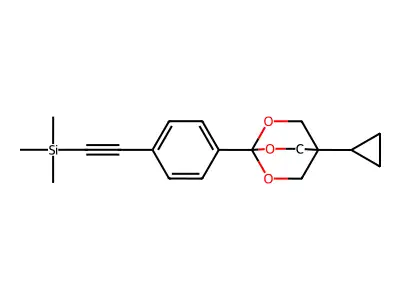 Silane, ((4-(4-cyclopropyl-2,6,7-trioxabicyclo(2.2.2)oct-1-yl)phenyl)ethyl)trimethyl- structure