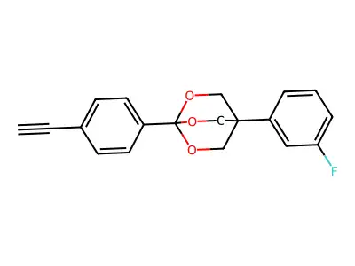 2,6,7-Trioxabicyclo(2.2.2)octane, 1-(4-ethynylphenyl)-4-(3-fluorophenyl)- structure