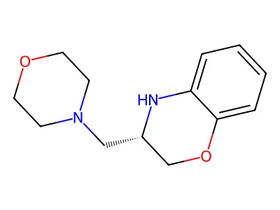 2H-1,4-Benzoxazine, 3,4-dihydro-3-(4-morpholinylmethyl)-, (S)- structure