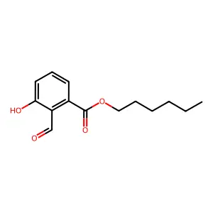 Hexyl 2-formyl-3-hydroxybenzoate structure