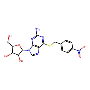 6-(4-Nitrobenzylthio)guanosine structure