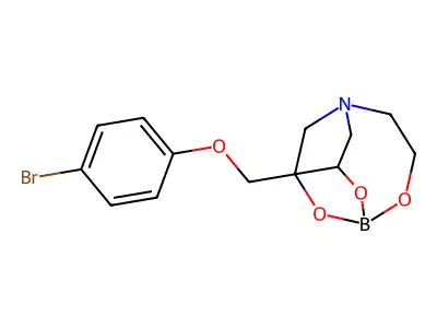 3-[(4-Bromophenoxy)methyl]-2,8,9-trioxa-5-aza-1-borabicyclo[3.3.3]undecane structure