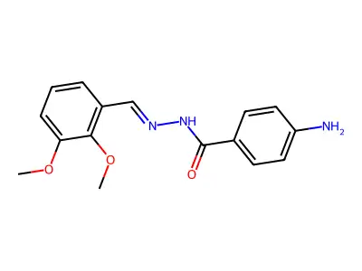 4-amino-N-[(2,3-dimethoxyphenyl)methylideneamino]benzamide structure