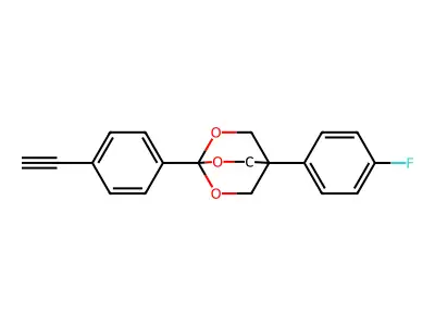 2,6,7-Trioxabicyclo(2.2.2)octane, 1-(4-ethynylphenyl)-4-(4-fluorophenyl)- structure