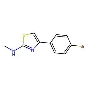 4-(4-bromophenyl)-N-methyl-1,3-thiazol-2-amine structure